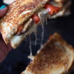 Roasted Red Pepper, Mushroom and Provolone Grilled Cheese