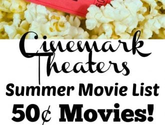 Cinemark Summer movies. See movies all summer long for only 50¢ per movie! #Movies #Summer #kids #Summerfun #Kidsactivities
