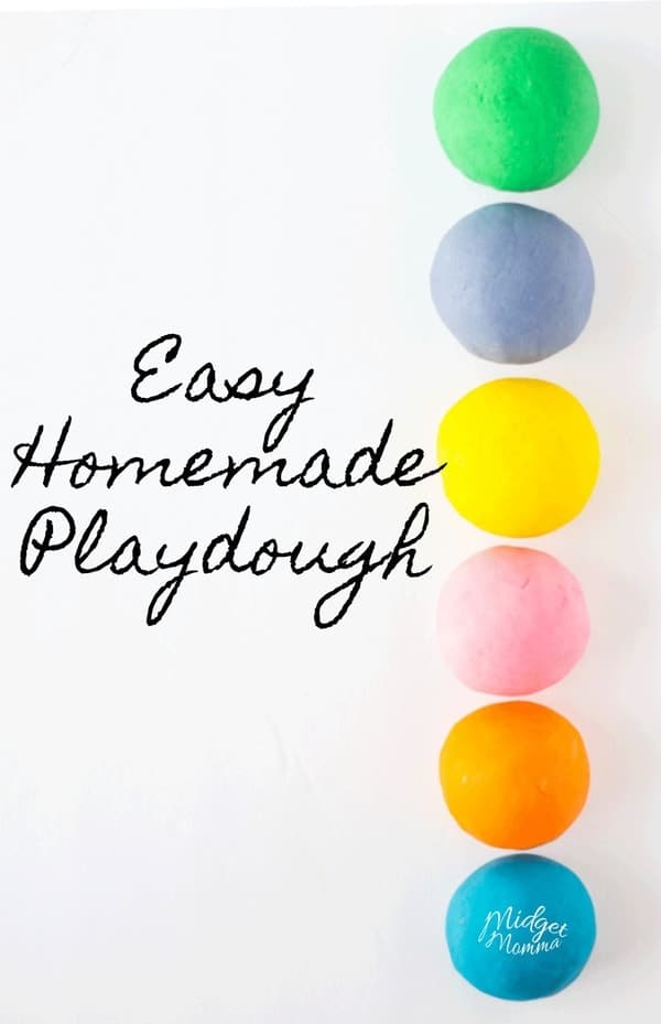 easy homemade playdough recipe. This homemade playdough is so much fun to make with the kids! The kids will love making this diy playdough in the colors that they pick! #playdough #diy #craftsforkids