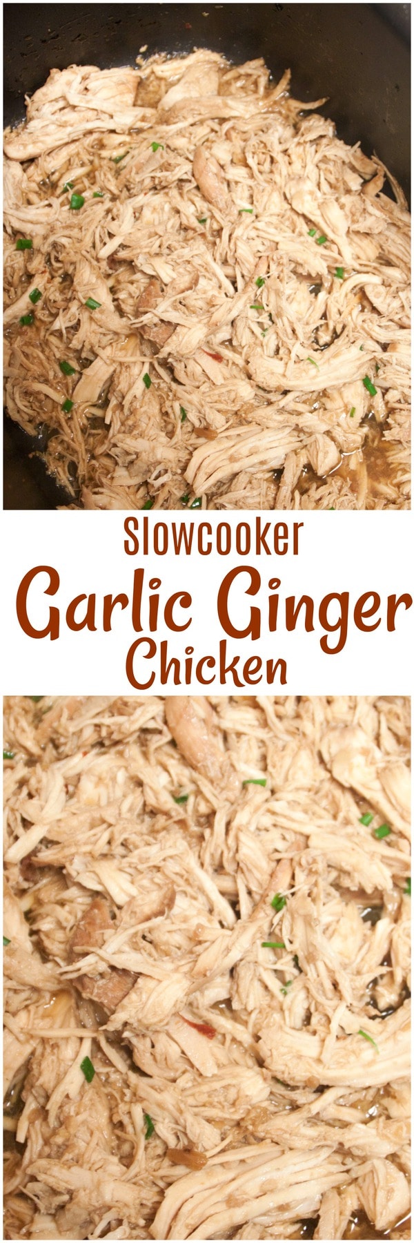 Slowcooker Garlic Ginger Chicken
