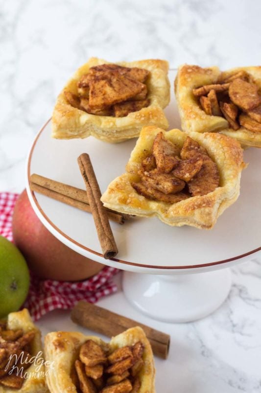 apple puff pastry dessert on a plate