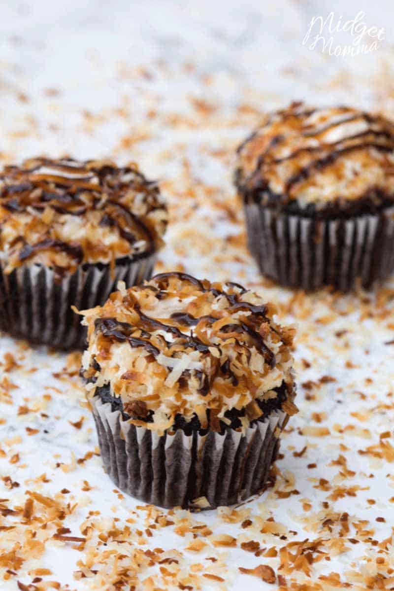 Girl Scout Samoas Cookie Cupcake