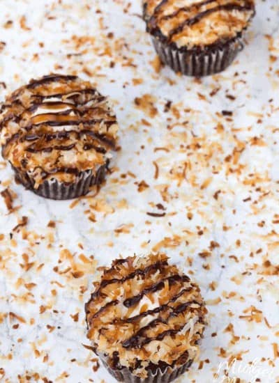 Girl Scout Samoas Cookies Cupcakes