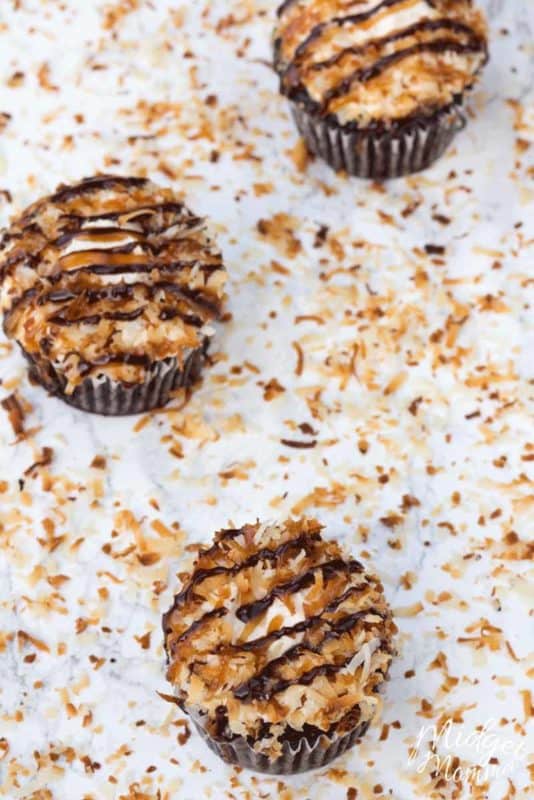 Girl Scout Samoas Cookies Cupcakes