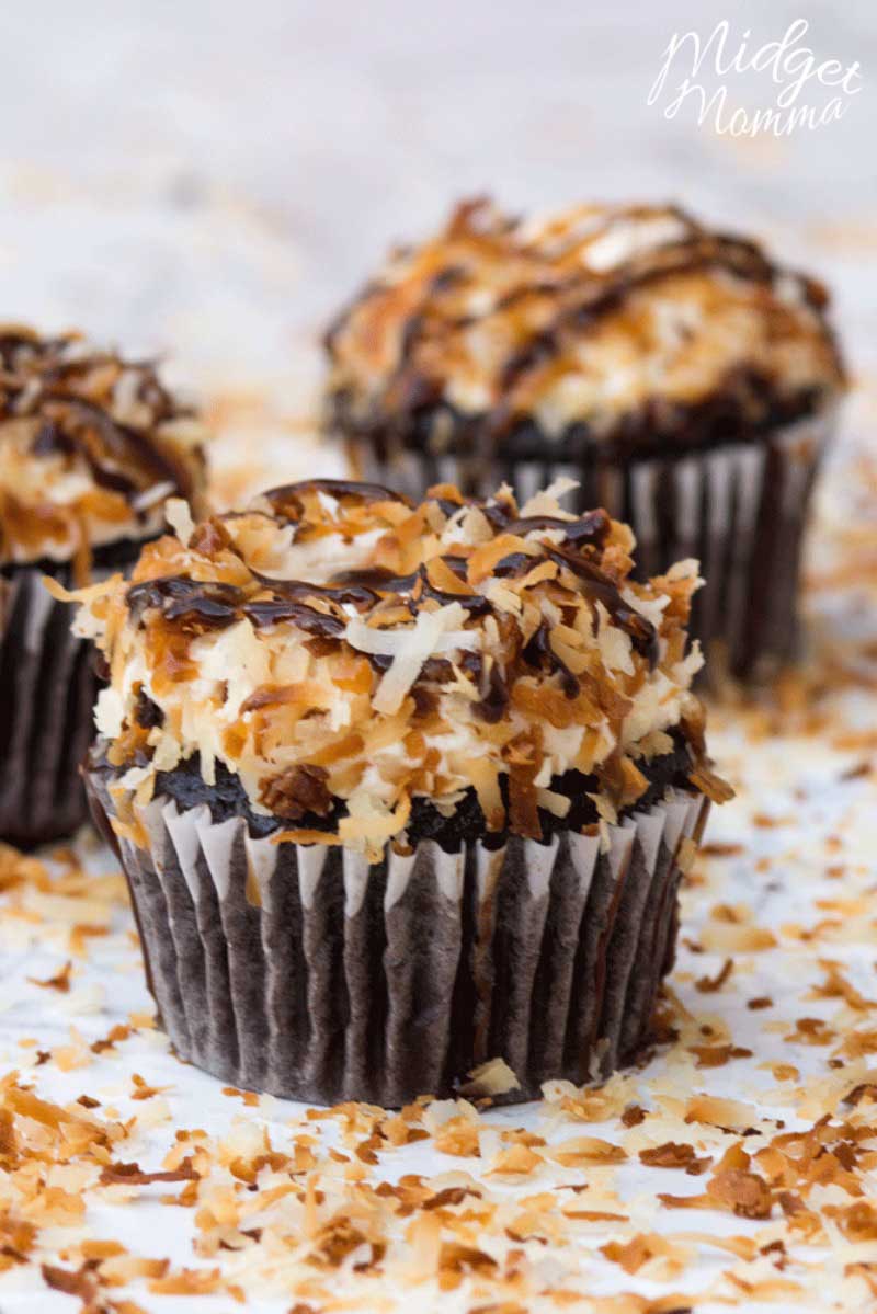 Girl Scout Samoas Cupcake