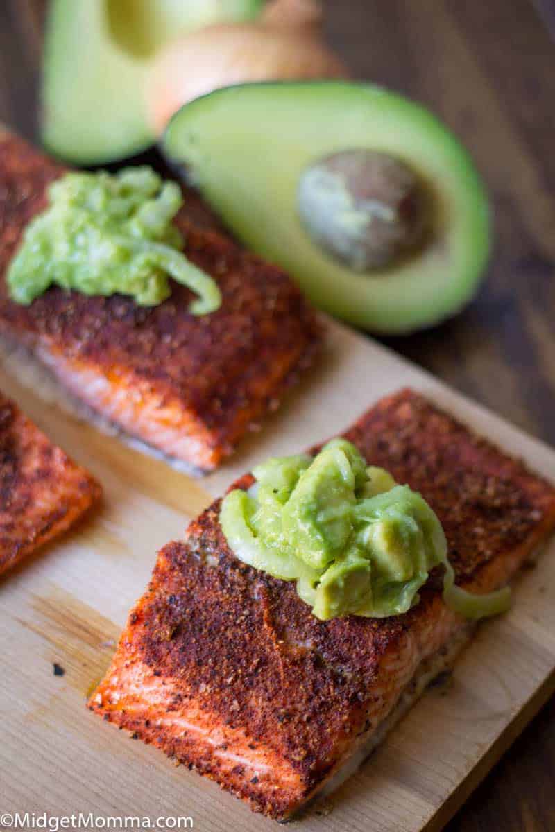 Grilled Salmon with Avocado Onion Salsa