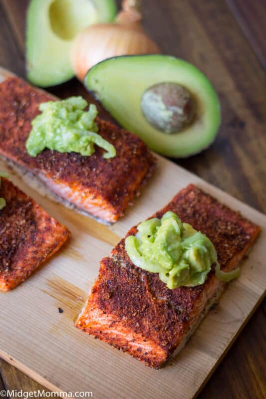 Easy grilled salmon on a cutting board