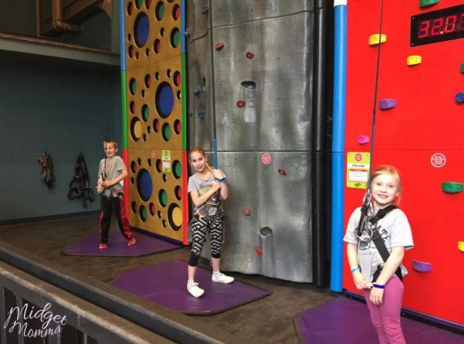 climbing wall at aquatopia 