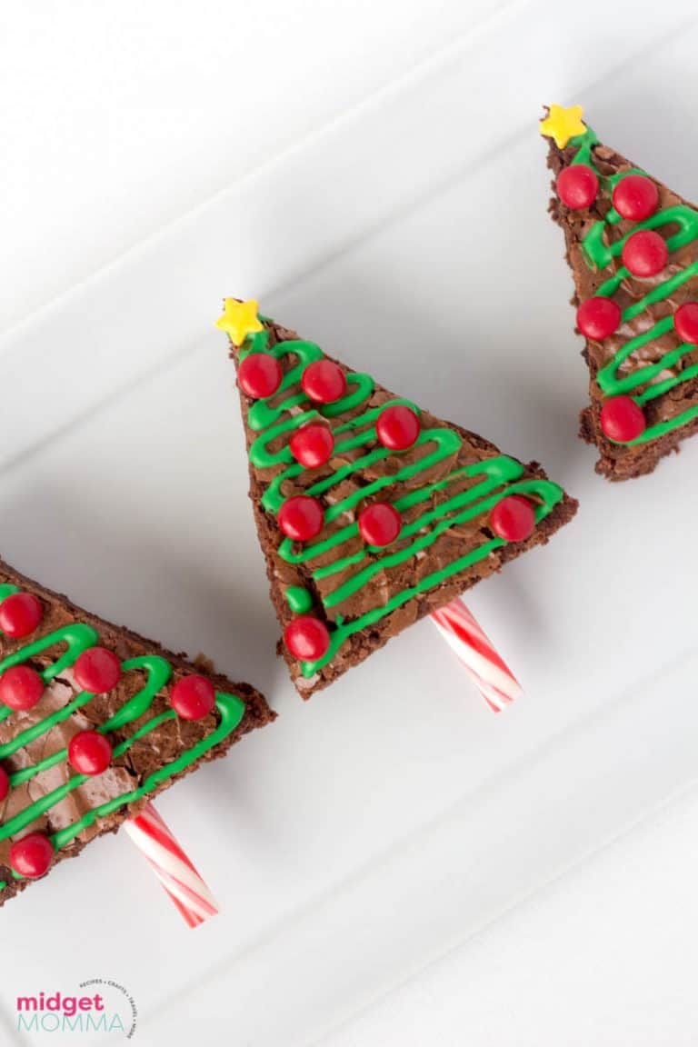 Easy Christmas Tree Brownies (Made with Homemade Brownies)