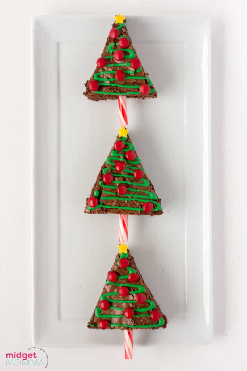 Easy Christmas Tree Brownies (Made with Homemade Brownies)