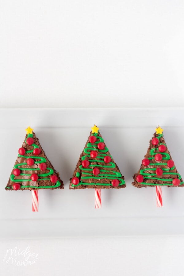 Easy Christmas Tree Brownies Made With Homemade Brownies