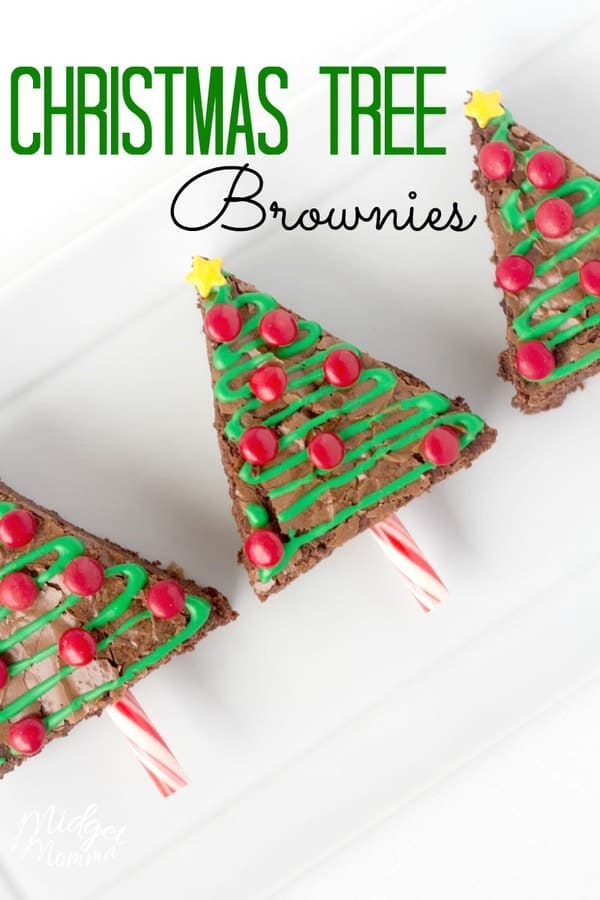 These Christmas Tree brownies are so easy to make! Plus do you see how totally adorable they are? This easy Christmas Dessert is perfect for making for parties because the icing hardens and they are easy to pack up and bring with you. #Christmas #ChristmasTree #ChristmasDessert #ChristmasBrownie #EasyChristmasDessert