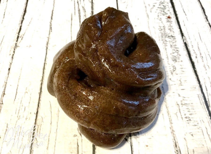 reindeer poop christmas slime in a blob