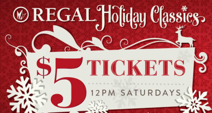 Regal Cinemas Holiday Movies Schedule! Movie Tickets ONLY $5!