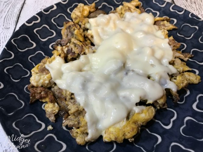 Cheesesteak Scrambled Eggs