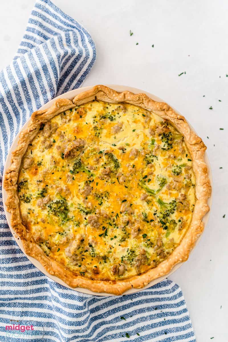 Sausage Broccoli and Cheese Quiche