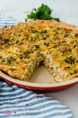 broccoli-and-cheese-sausage-quiche-midgetmomma