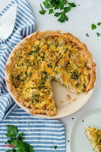 broccoli-and-cheese-sausage-quiche-midgetmomma