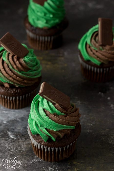 andes mint cupcake