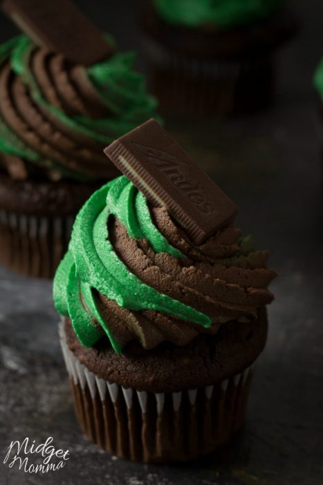 andes mint cupcakes