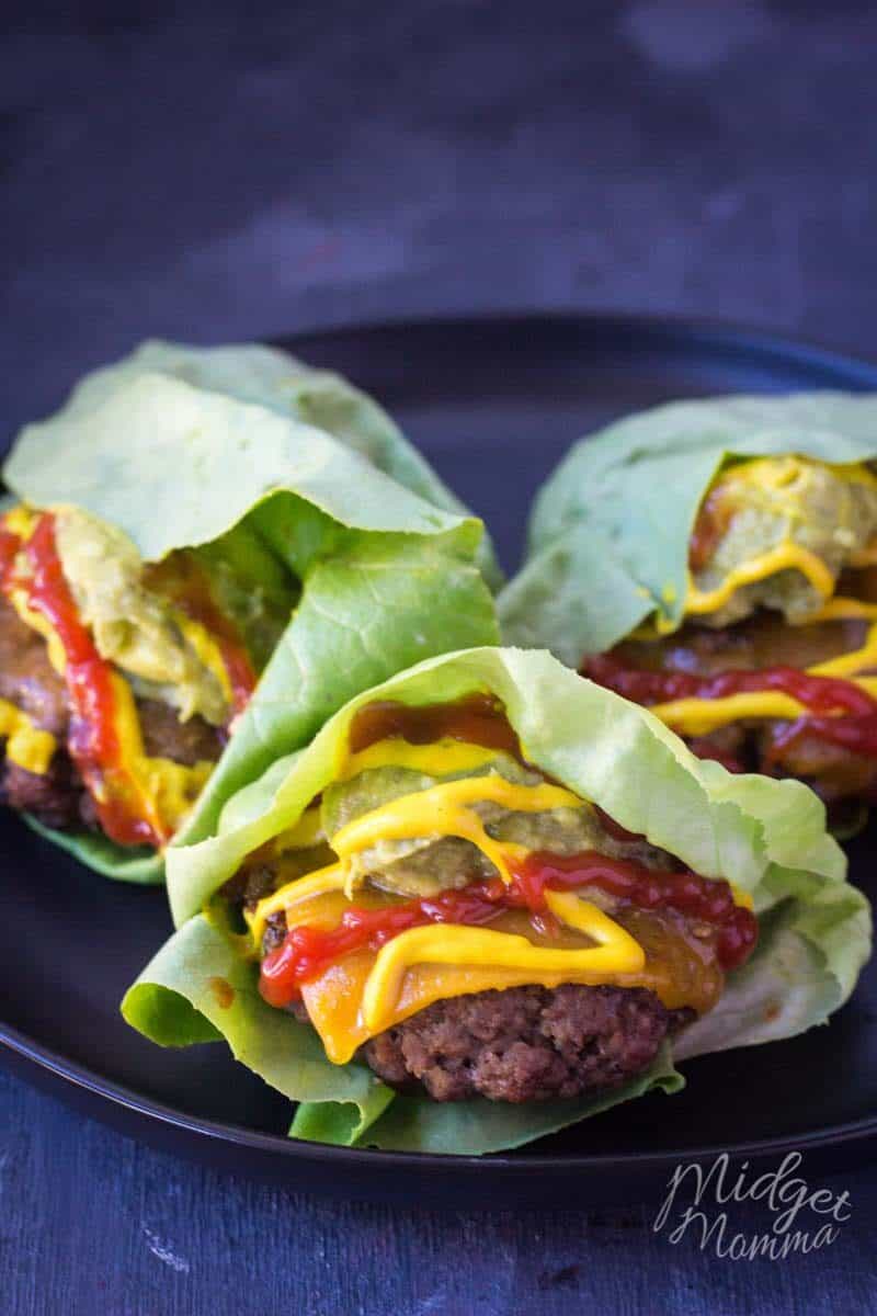 Keto Friendly Hamburger Wraps. Using this secret ingredient you will have a flavorful lettuce you didn't know you could have in a veggie! #keto #hamburger #lowcarb