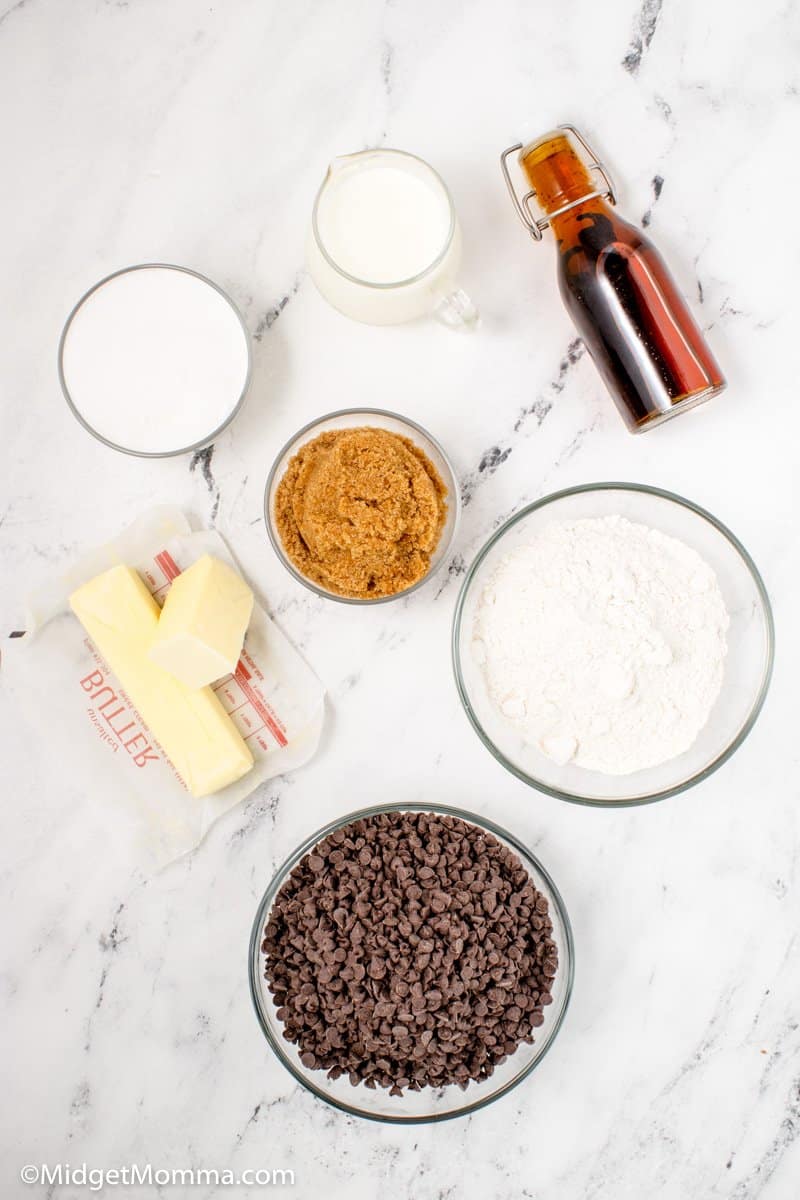 Chocolate Chip Cookie Dough Frosting ingredients