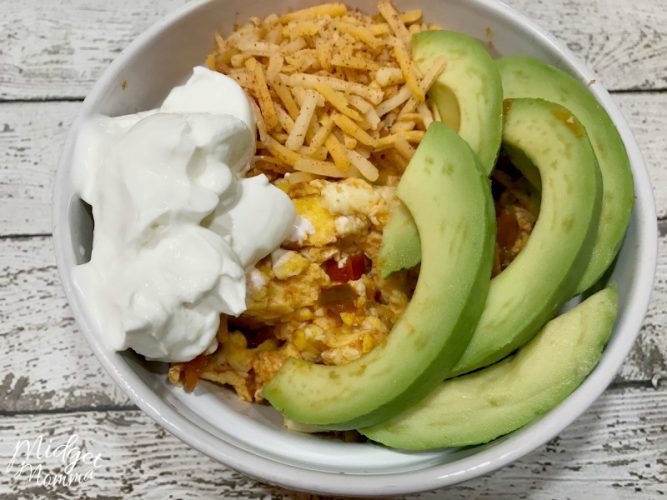 Keto Friendly Mexican Egg Bowl