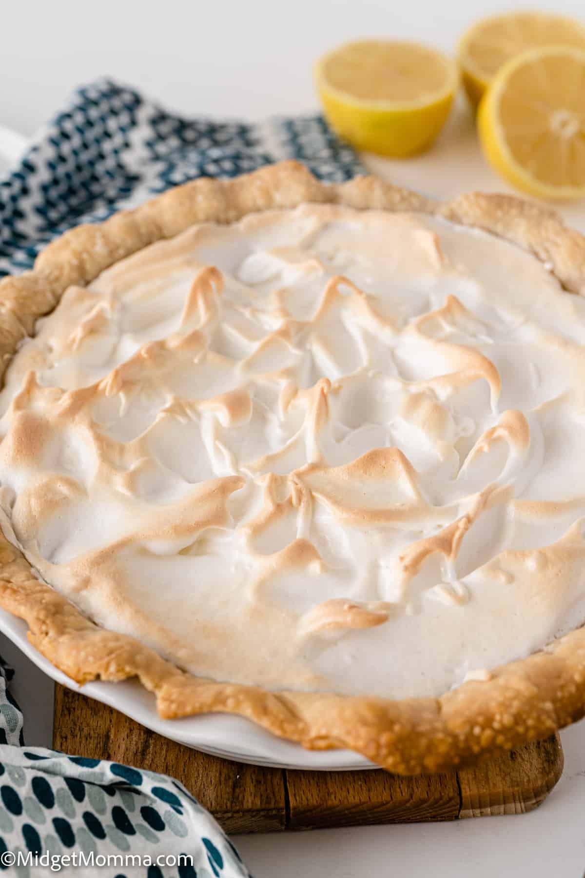 full Lemon Meringue Pie Recipe in a pie dish