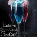 cotton candy drink in a glass