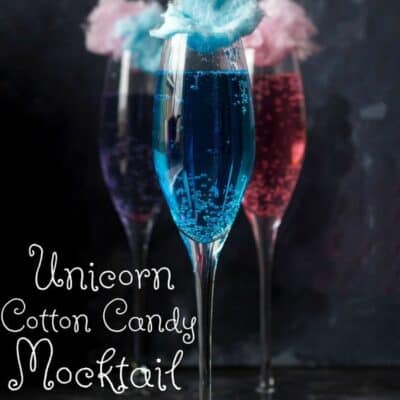 cotton candy drink in a glass