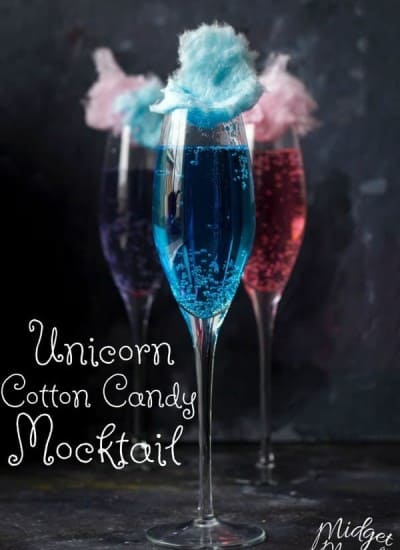 cotton candy drink in a glass