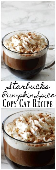 Starbucks Pumpkin Spice Copy Cat Recipe - MidgetMomma. Easy to make Starbucks Pumpkin Spice Copy Cat Recipe that tastes just as good if not better then the real thing! #Starbucks #copycat #Coffee #recipe #pumpkin #pumpkinspice