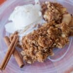 apple crisp with old fashioned oats