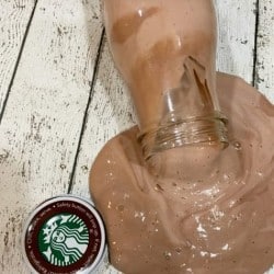 slime without borax used to make slime pouring out of a glass bottle