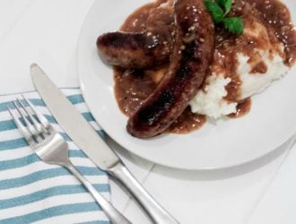 irish bangers & mash