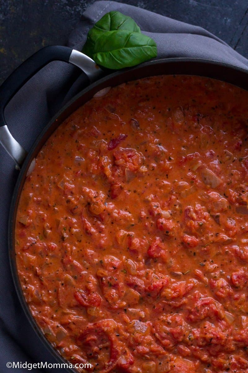 close up photo of Creamy tomato sauce