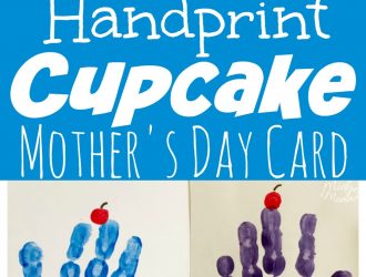 Handprint Cupcake Mother's Day Card