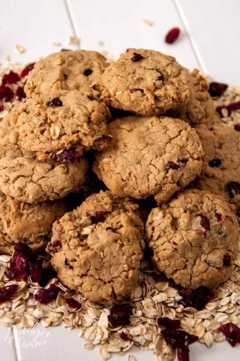 Soft and Chewy Cranberry Oatmeal Cookies • MidgetMomma