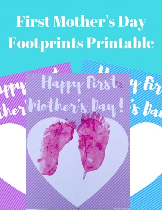 First Mother's Day Footprints Printable