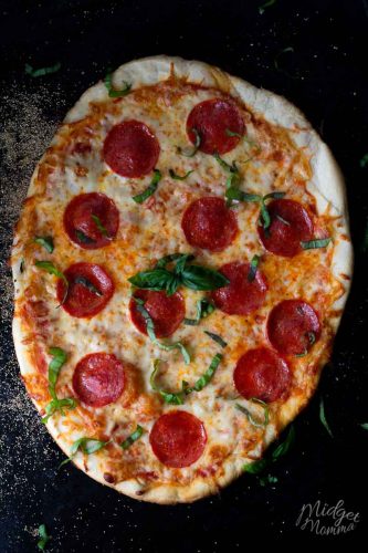 Homemade Pepperoni Pizza • MidgetMomma