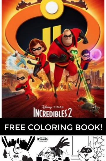 Incredibles 2 Colorings Pages