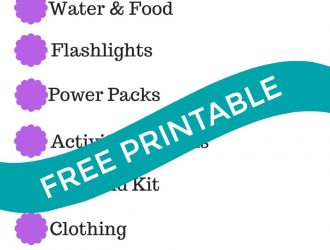 Power Outage Preparedness Checklist printable