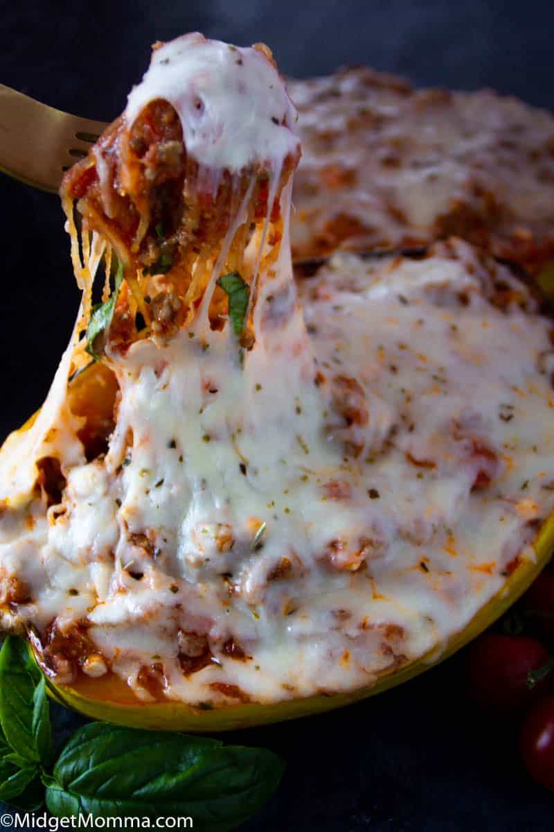 Spaghetti Squash Lasagna Bowls • MidgetMomma
