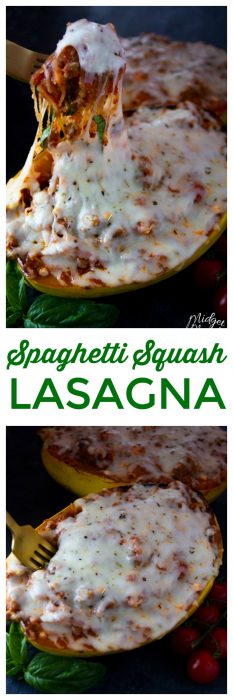 This spaghetti squash lasagna recipe is amazing and low carb. Perfect for anyone who wants an amazing dish that is low carb but exploding with flavor. This spaghetti squash lasagna has a secret trick to making the homemade sauce amazing. #Lasagna #SpaghettiSquash #SpaghettiSquashLasagna #lowCarb #Keto #LowCarbLasagna #ketoRecipe