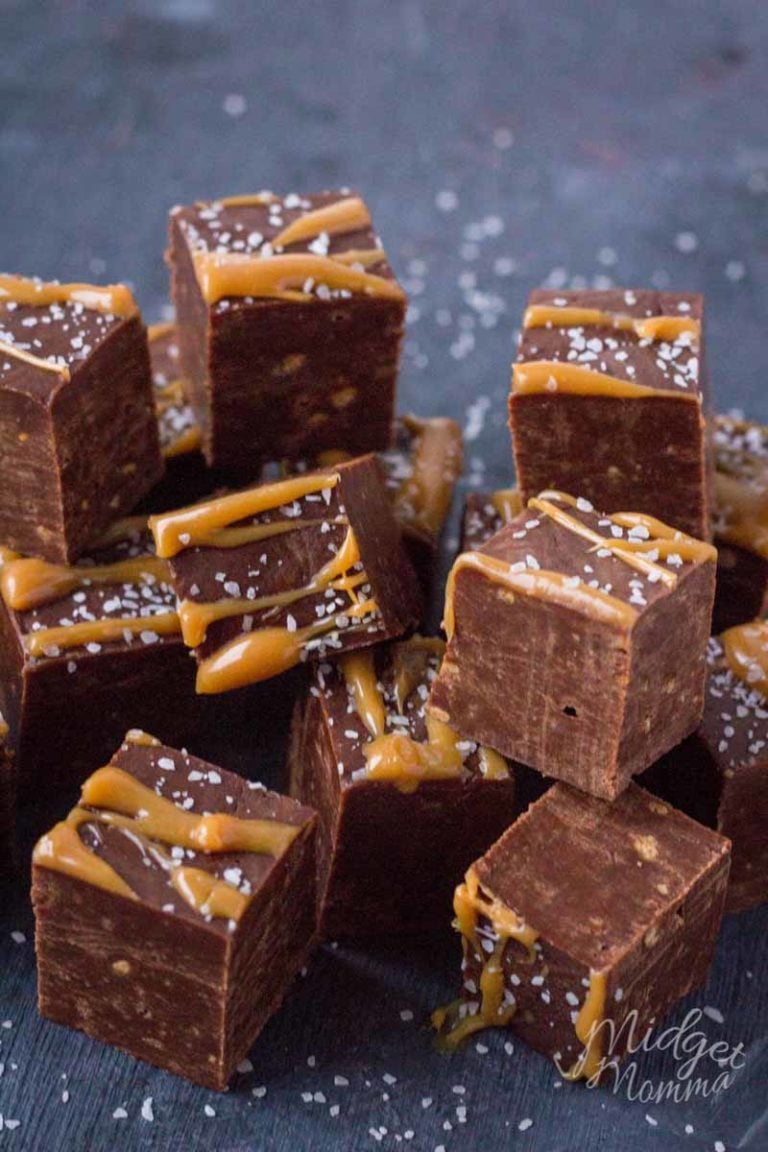 Salted Caramel Chocolate Fudge • MidgetMomma