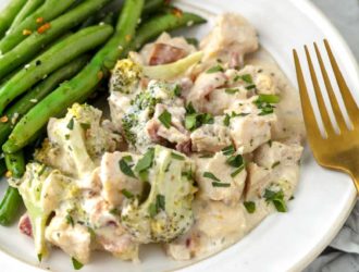 chicken bacon ranch keto casserole