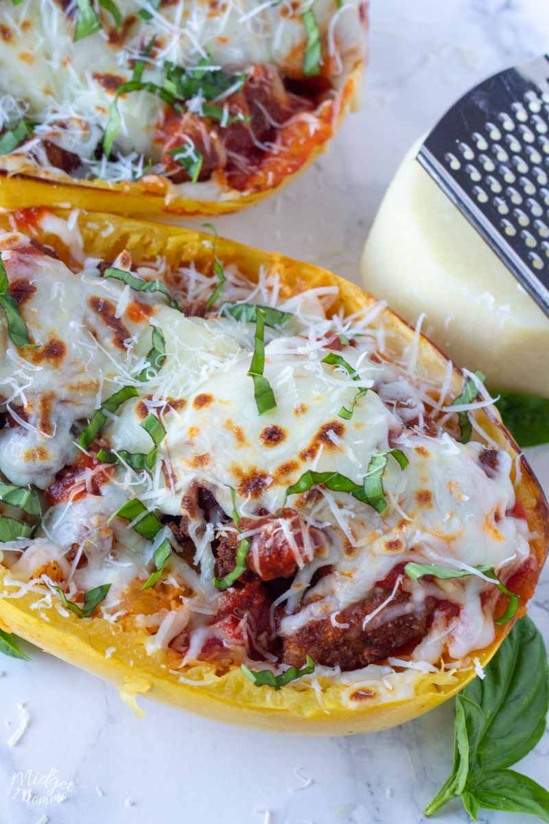 spaghetti squash chicken parmesan