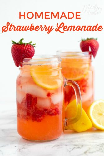 Homemade Strawberry Lemonade • MidgetMomma