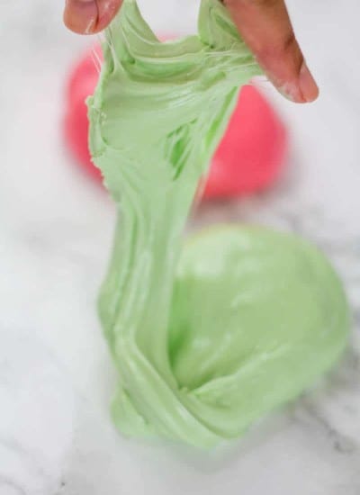 Lifesaver Edible Slime made with green lifesavers