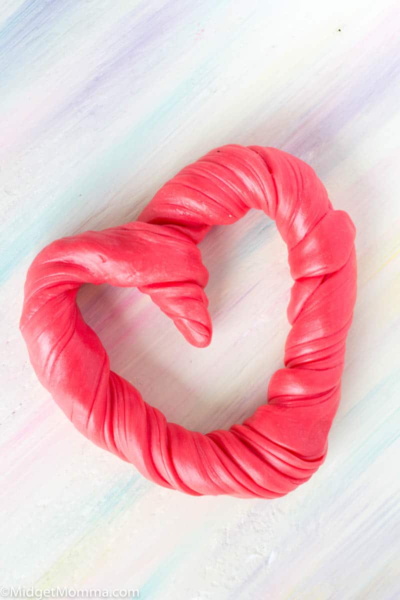 Heart made with Starburst Edible Slime